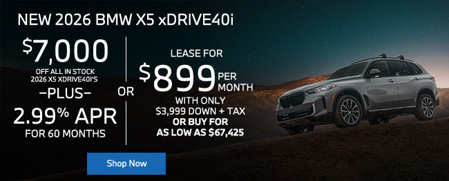 2026 BMW X5 offer