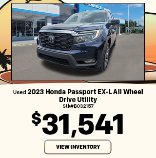 PRE-OWNED 2023 Honda Passport EX-L All Wheel Drive Utility