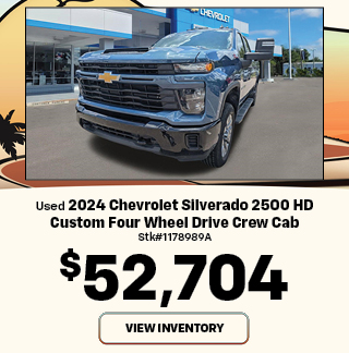 PRE-OWNED 2024 Chevrolet Silverado 2500 HD Custom Four Wheel Drive Crew Cab