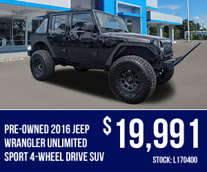 Pre-Owned 2016 Jeep Wrangler Unlimited Sport