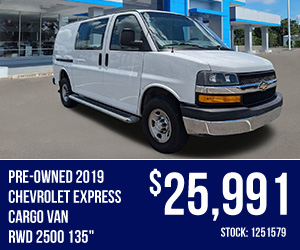 Pre-Owned 2019 Chevrolet Express Cargo Van