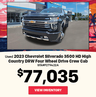 PRE-OWNED 2023 Chevrolet Silverado 3500 HD High Country DRW Four Wheel Drive Crew Cab Offer