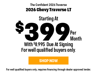 2026 Chevrolet Traverse LT offer