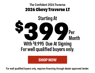 2026 Chevrolet Traverse LT offer