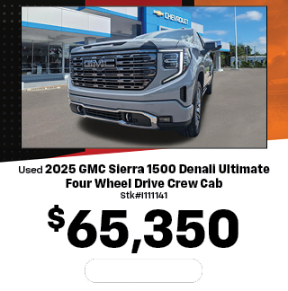 Used	2025	GMC	Sierra 1500 	Denali Ultimate Four Wheel Drive Crew Cab Offer