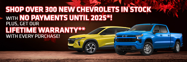 shop over 300 new Chevrolets in stock