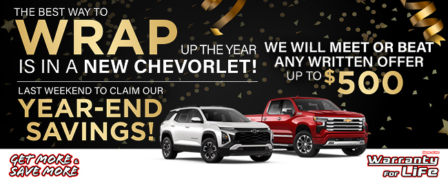 The best way to wrap up the year is in a new chevorlet