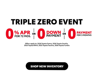 Toyota 0 deals offer