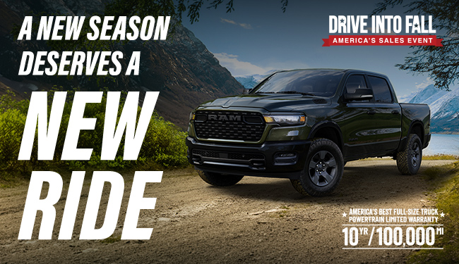 A new season deserves a New Ride - Drive Into Fall Americas Sales Event