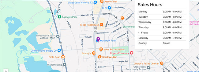 Map to  Ford