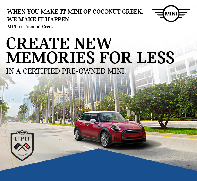 Create new memories for less in a Certified Pre-Owned Mini