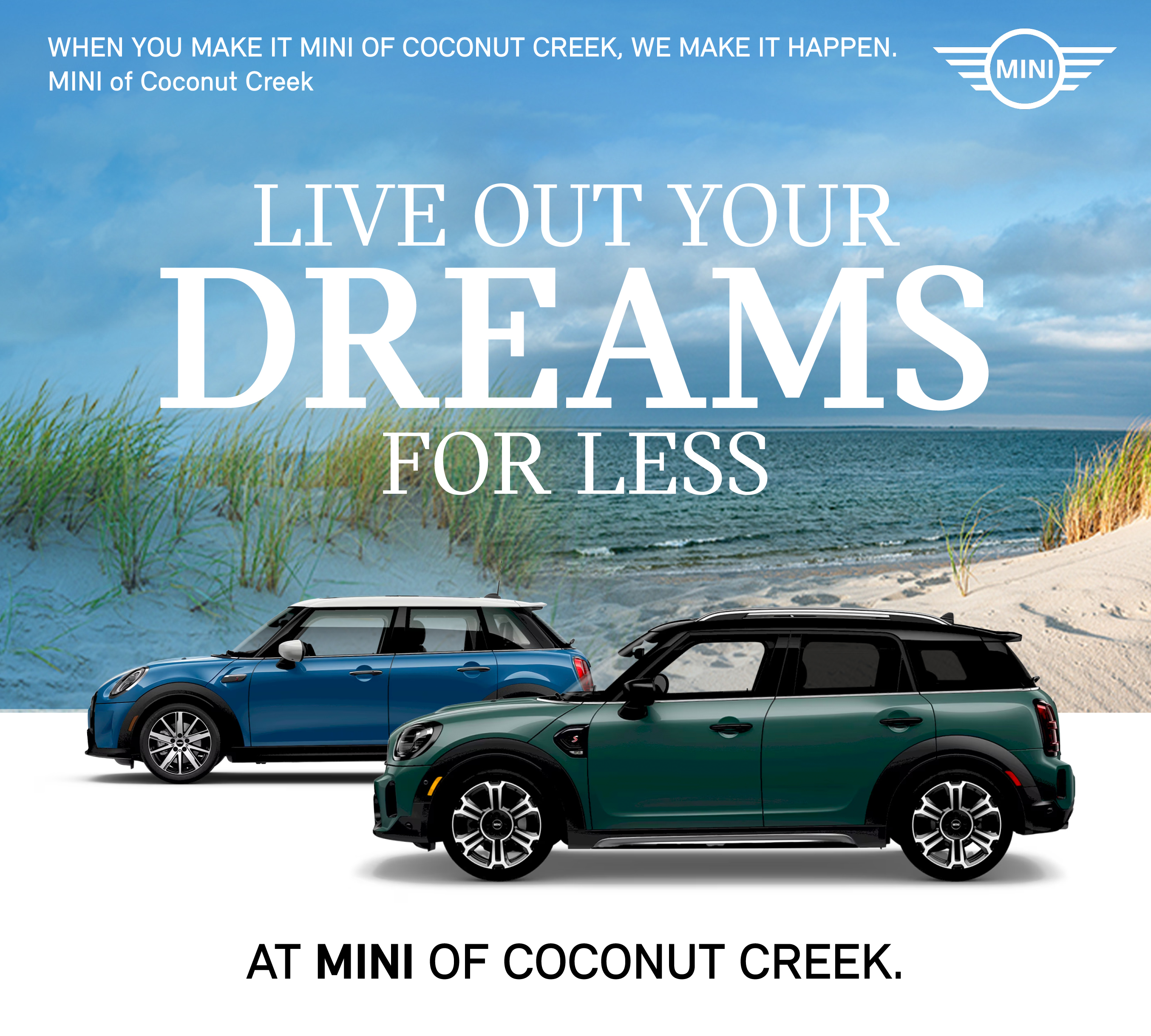 Love at first price. At MINI of Coconut Creek.