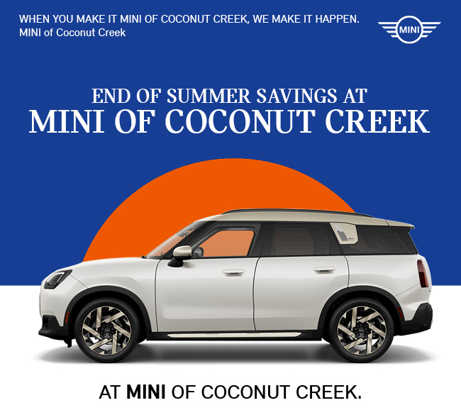 End of summer savings at MINI of Coconut Creek