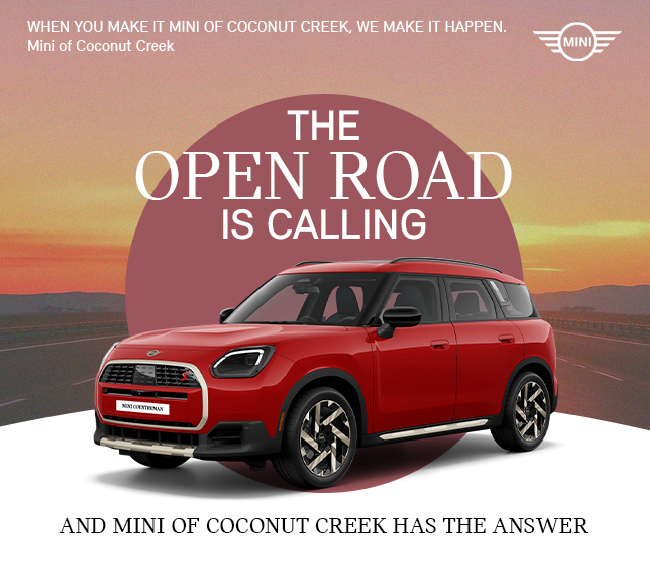 The open road is calling at MINI of Coconut Creek