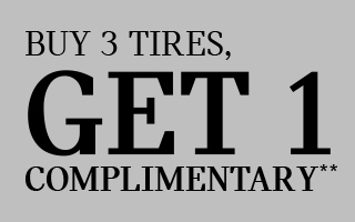 buy 3 tires get 1 complimentary