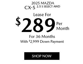 special offer on select New Mazda models