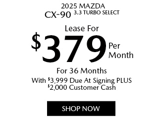 special offer on select New Mazda models