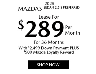 special offer on select New Mazda models