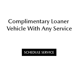 Complimentary loaner vehicle with any service