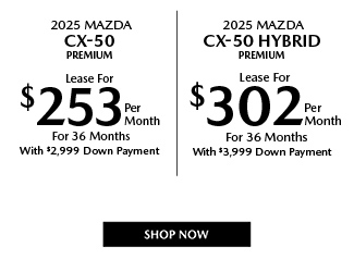 2025 Mazda CX-50 and CX-50 Hybrid offer