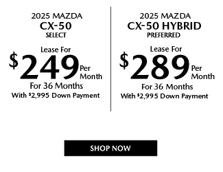 2025 Mazda CX-50 and CX-50 Hybrid offer