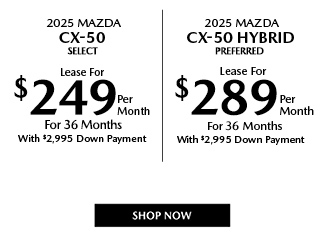 2025 Mazda CX-50 and CX-50 Hybrid offer