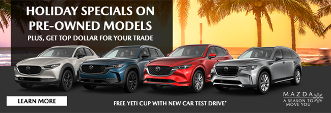 Holiday specials on Pre-Owned models Plus get top collar for your trade