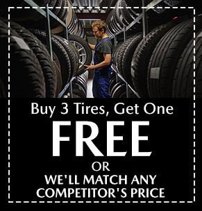 Buy 3 tires get one free special