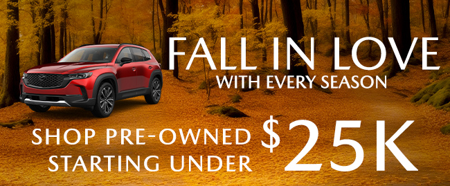 Touchdown in a preowned ride and score big savings - Shop pre-owned starting at under $25K