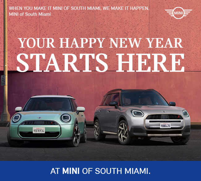 Your happy New Year starts here at Mini of South Miami