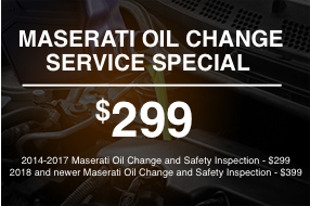 Maserati oil change service special