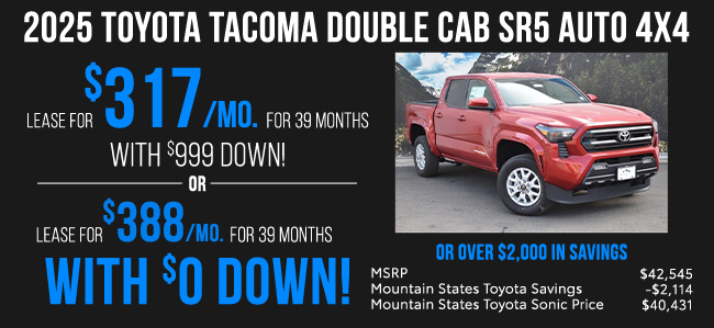 all new 2024 Toyota Tacoma Double Cab SR5 Auto 4X4 offer