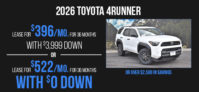 2026 Toyota 4RUNNER offer