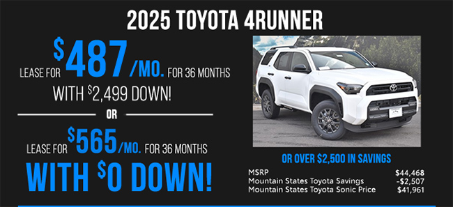 all new 2025 Toyota 4RUNNER