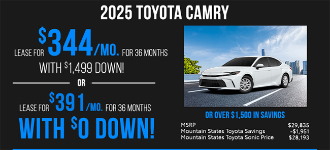 offer on All-New 2025 Toyota Camry