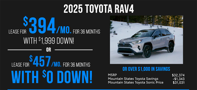 offer on All-New 2025 Toyota RAV4