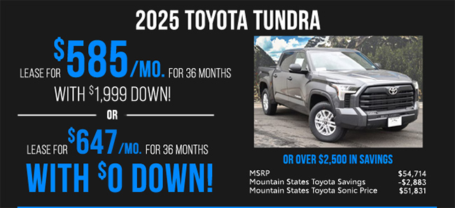 offer on All-New 2025 Toyota Tundra