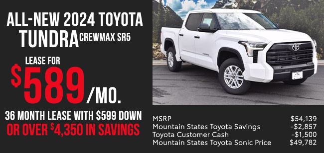 all new 2024 Toyota Tundra Crewmax offer