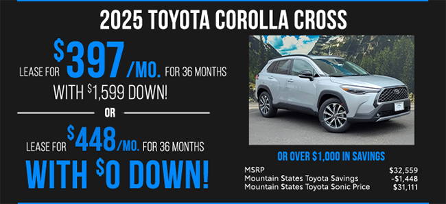 all new 2025 Toyota Corolla Cross