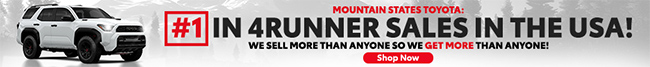 Number one in 4RUNNER sales in the USA