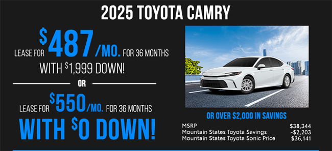 all new 2025 Toyota Camry