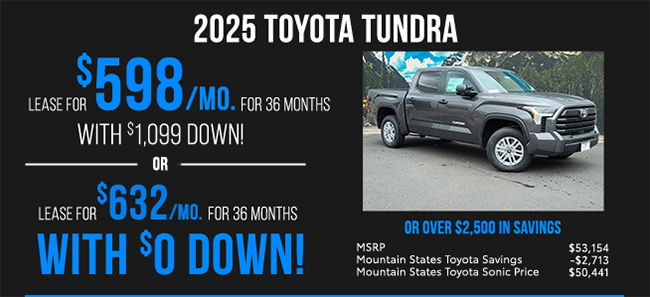all new 2025 Toyota Tundra