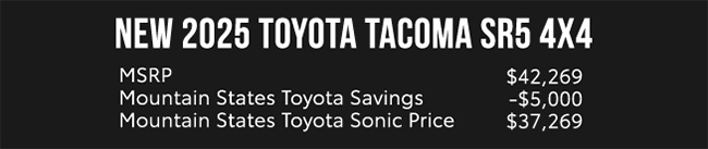 all new 2025 Toyota Tacoma