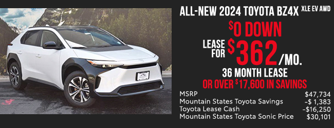 All-New 2024 Toyota bZ4X XLE EV AWD Offer