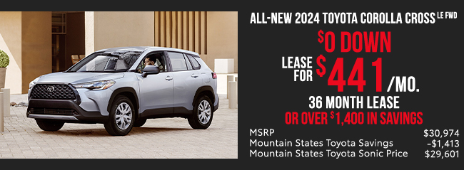 offer on All-New 2024 Toyota Corolla Cross LE FWD