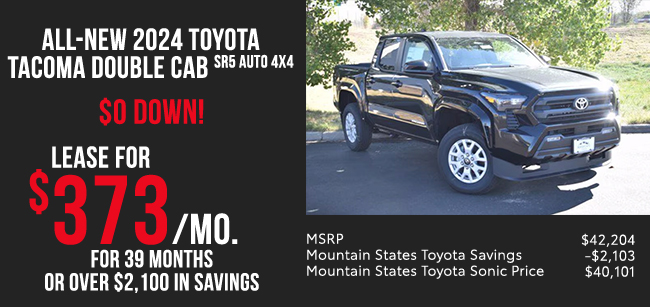 all new 2024 Toyota Tacoma Double Cab SR5 Auto 4X4 offer