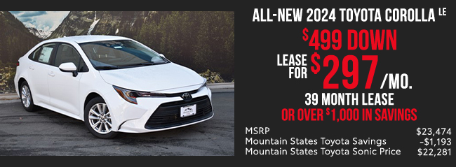 All-New 2024 Toyota Corolla offer