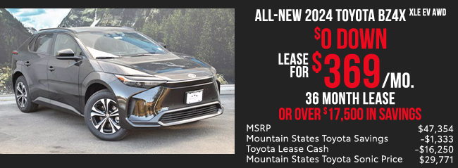 offer on All-New 2024 Toyota BZ4X XLE EV AWD