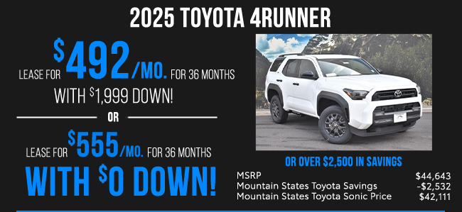 2025 Toyota 4RUNNER offer
