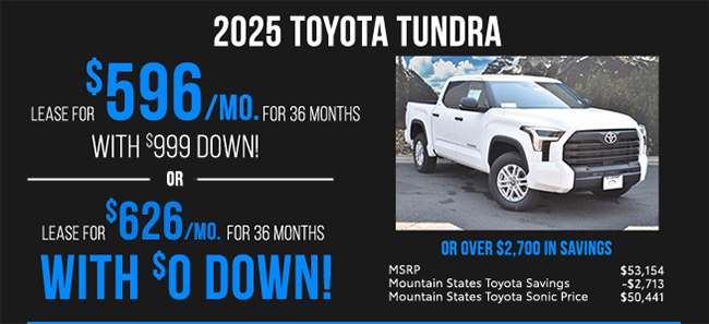 2025 Toyota Tundra offer